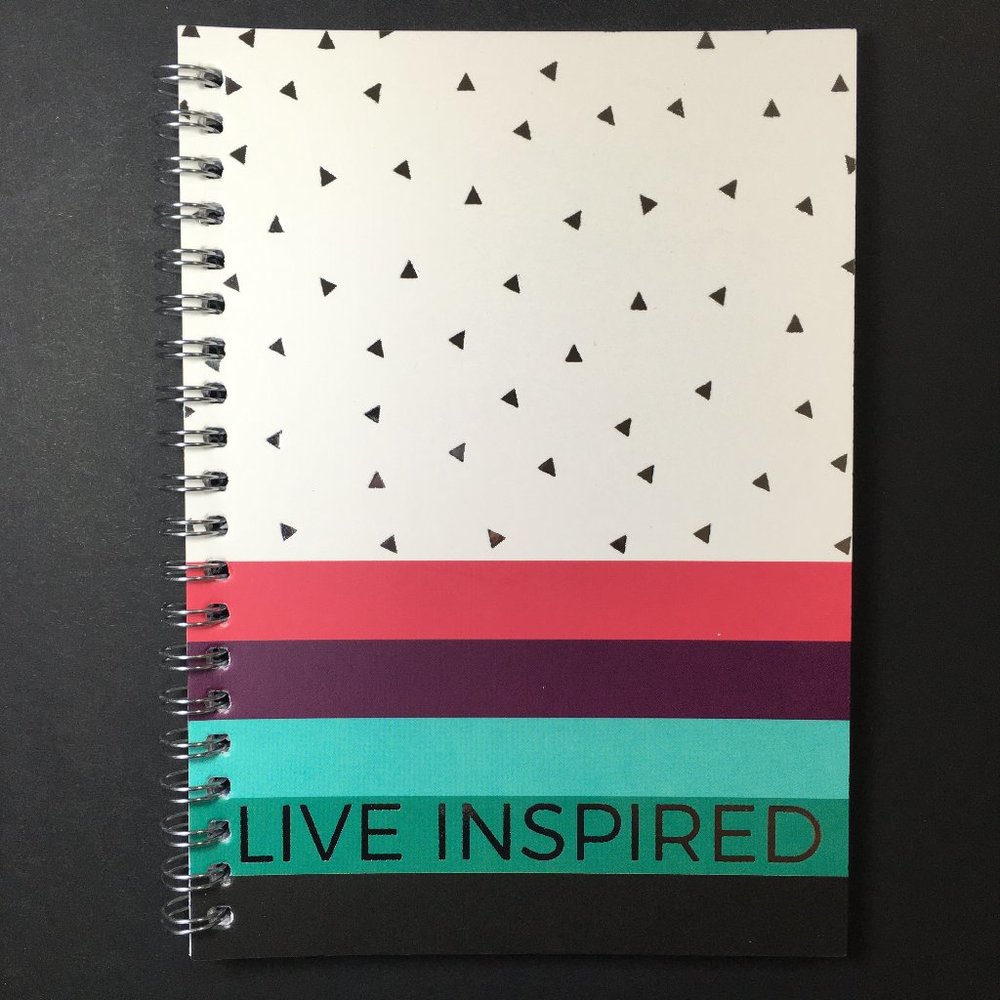 *3/$15* Striped "LIVE INSPIRED" Journal - Picture 2 of 3